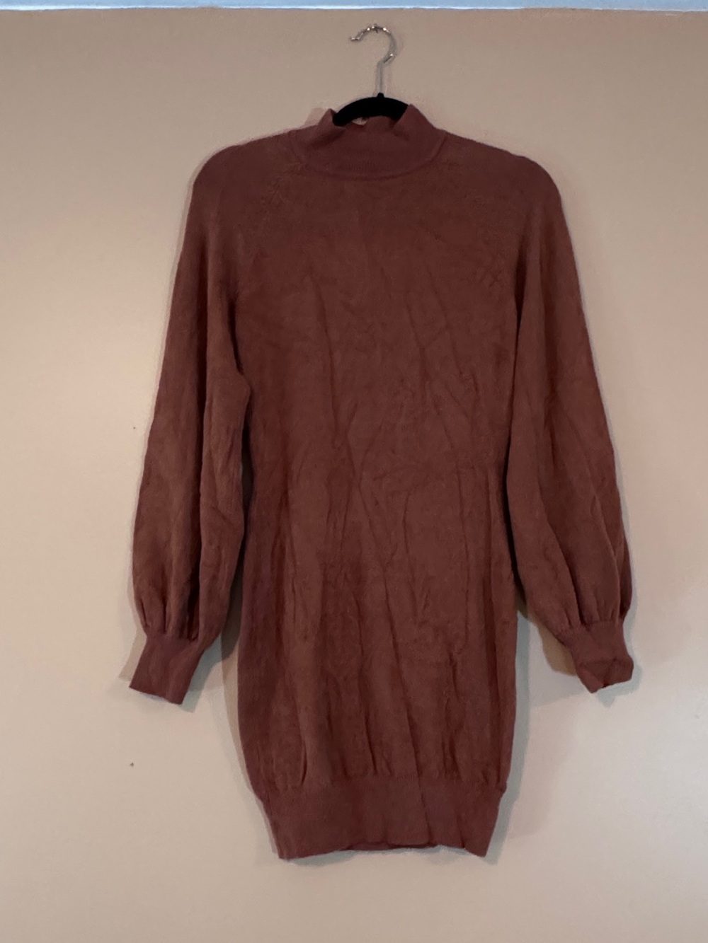 Cozy Rust Brown Sweater Dress - Picture 5 of 9